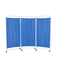 3 fold Mobile bedscreen Stainless steel frame with curtains